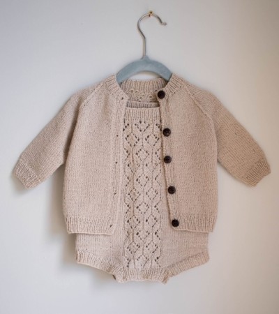 Saga babysett - jakke, romper, lue